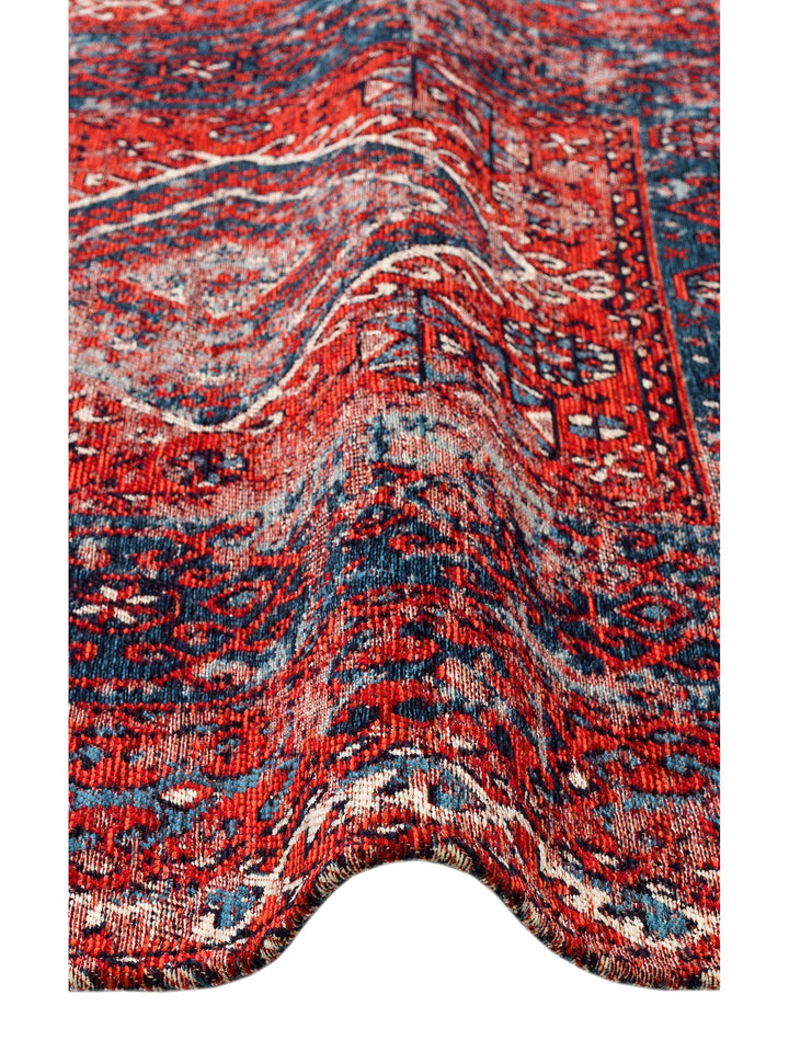 Cappadocia Antique Patterned Living Room Hall Kitchen Corridor Washable Non-Slip Based Rug 02 MULTY