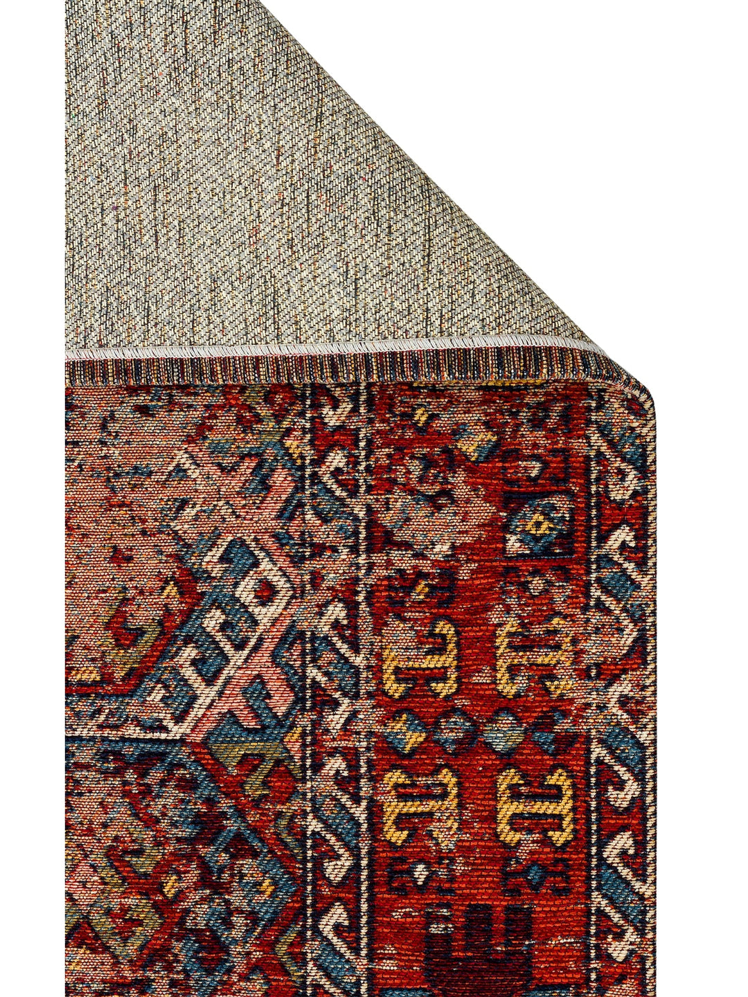 Cappadocia Antique Patterned Living Room Hall Kitchen Corridor Washable Non-Slip Based Rug 03 MULTY