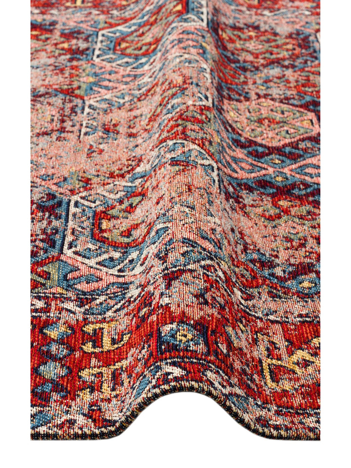 Cappadocia Antique Patterned Living Room Hall Kitchen Corridor Washable Non-Slip Based Rug 03 MULTY