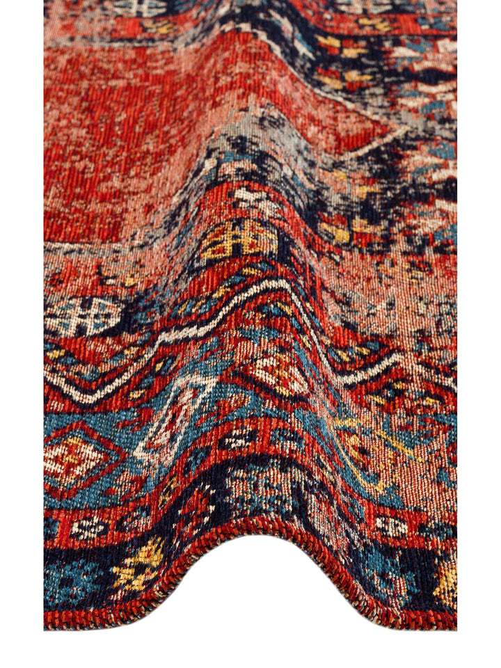 Cappadocia Antique Patterned Living Room Hall Kitchen Corridor Washable Non-Slip Based Rug 04 MULTY