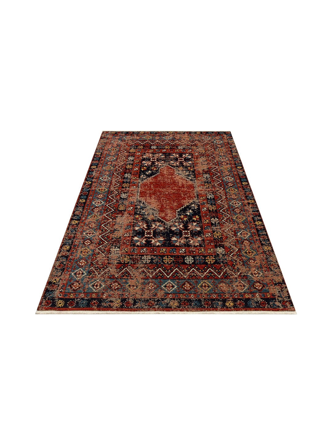 Cappadocia Antique Patterned Living Room Hall Kitchen Corridor Washable Non-Slip Based Rug 04 MULTY