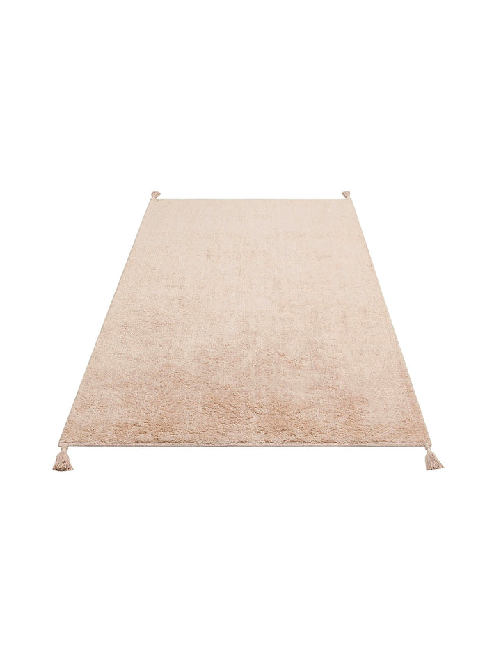 Cotton Baby 100% Natural Cotton Washable Non-Slip Based Baby Rug PLAIN BEIGE