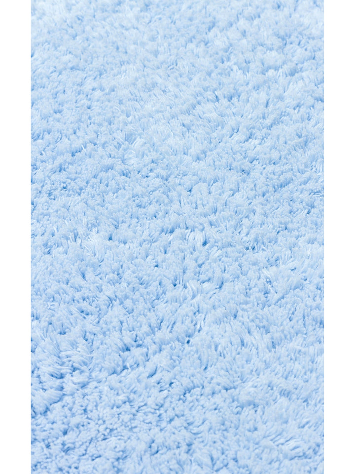 Cotton Baby 100% Natural Cotton Washable Non-Slip Based Baby Rug PLAIN BLUE