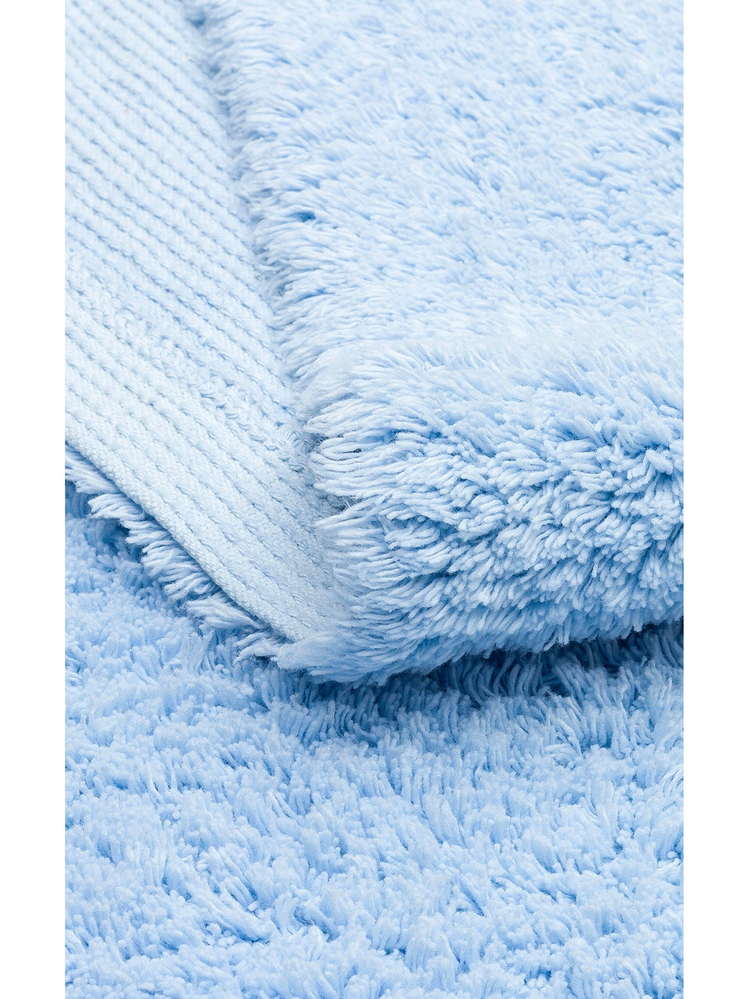 Cotton Baby 100% Natural Cotton Washable Non-Slip Based Baby Rug PLAIN BLUE