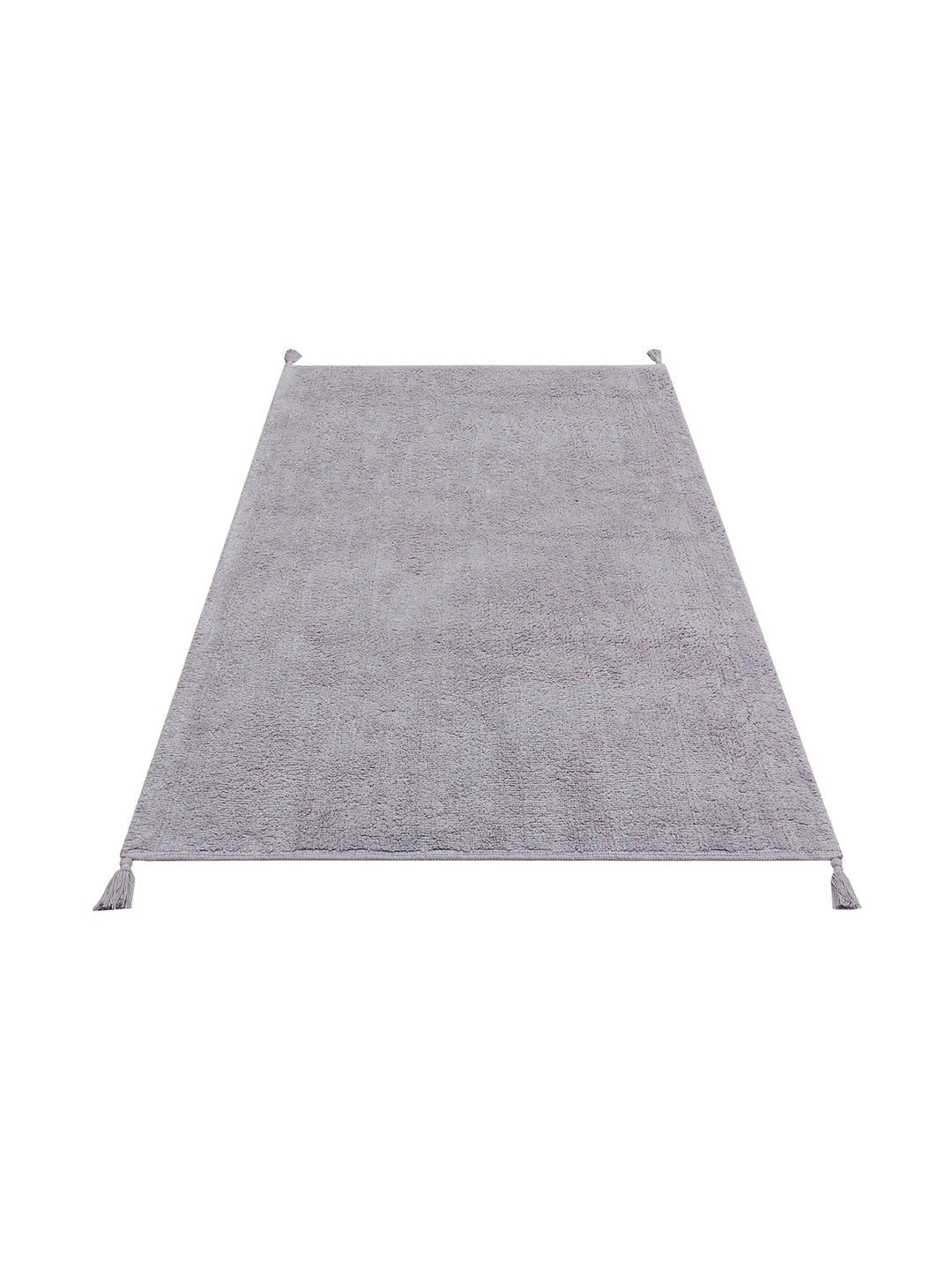 Cotton Baby 100% Natural Cotton Washable Non-Slip Based Baby Rug PLAIN GREY