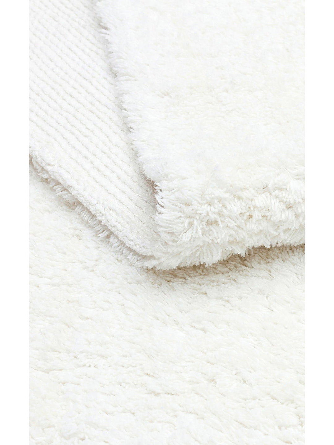 Cotton Baby 100% Natural Cotton Washable Non-Slip Based Baby Rug PLAIN WHITE