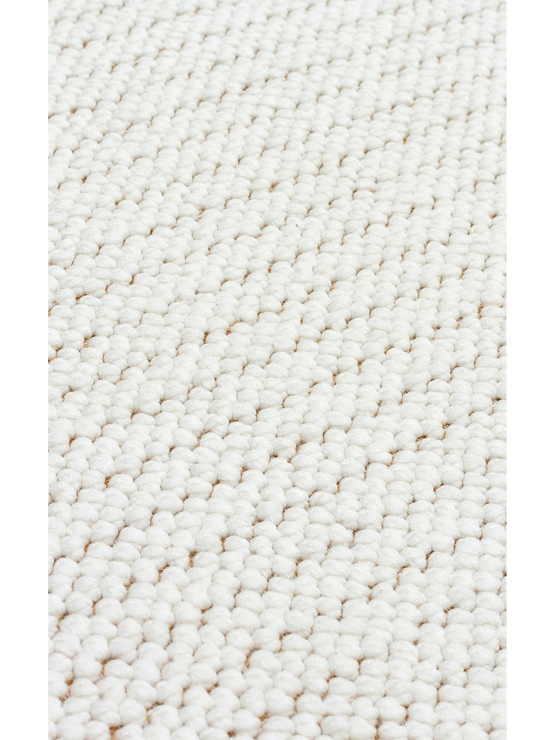 Mali Soft Touch Knitted Woven Living Room Hallway Entrance Bedroom Modern Carpet PLAIN WHITE