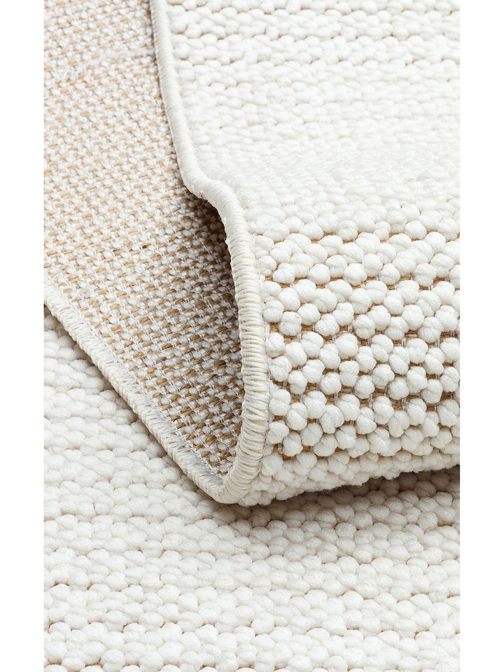 Mali Soft Touch Knitted Woven Living Room Hallway Entrance Bedroom Modern Carpet PLAIN WHITE