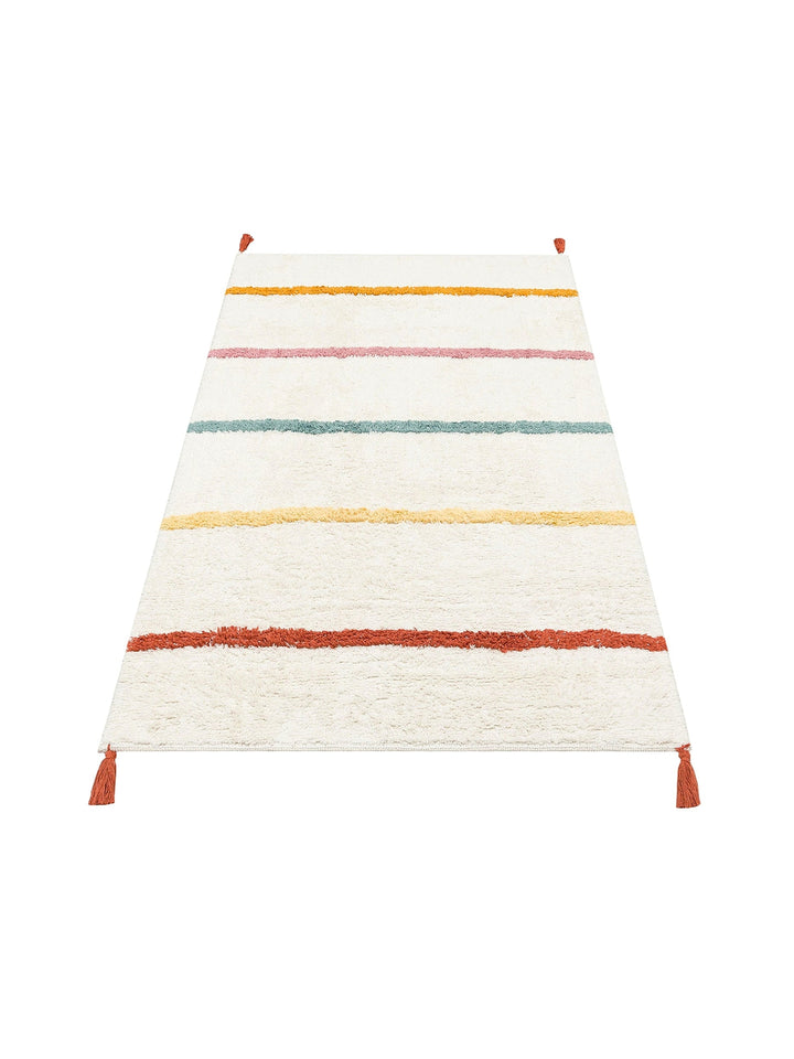 Cotton Baby 100% Natural Cotton Washable Non-Slip Based Baby Rug 01 MULTY XW