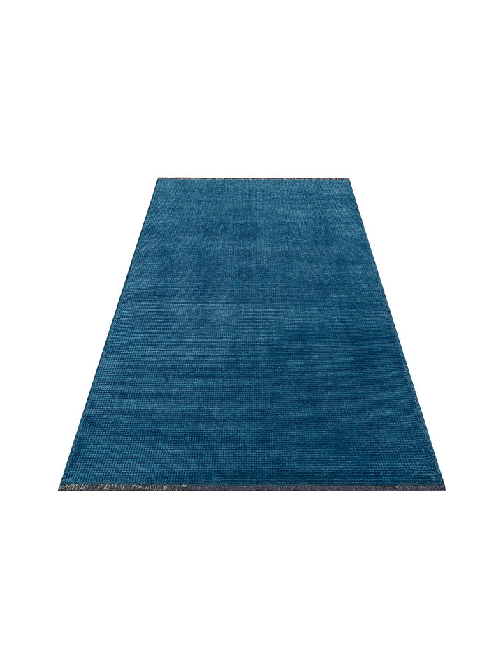 Bali Washable Living Room Hall Hallway Entrance Kitchen Non-Slip Cotton Rug 01 NAVY