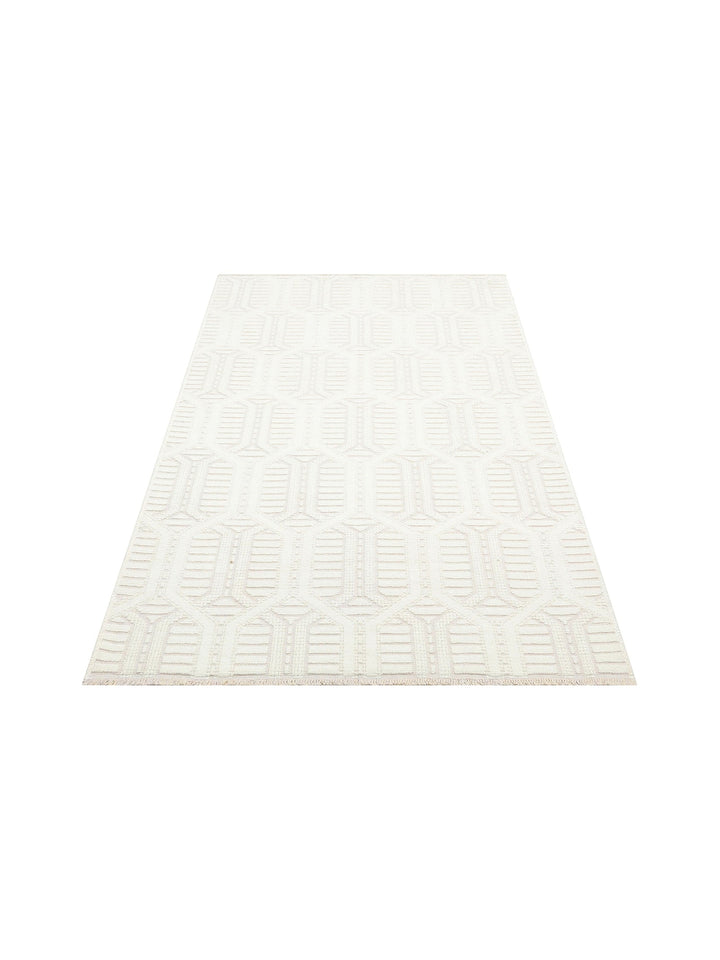 Lino Series Kitchen Living Room Hall Entrance Hallway Washable Non-Slip Based Cotton Rug 03 CREAM