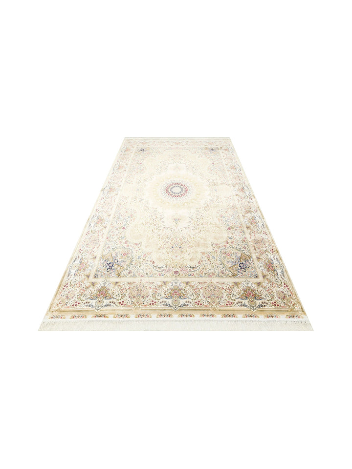 Topkapi Series High Quality Dense Woven Classic Patterned Special Shiny Living Room Carpet 06 CREAM