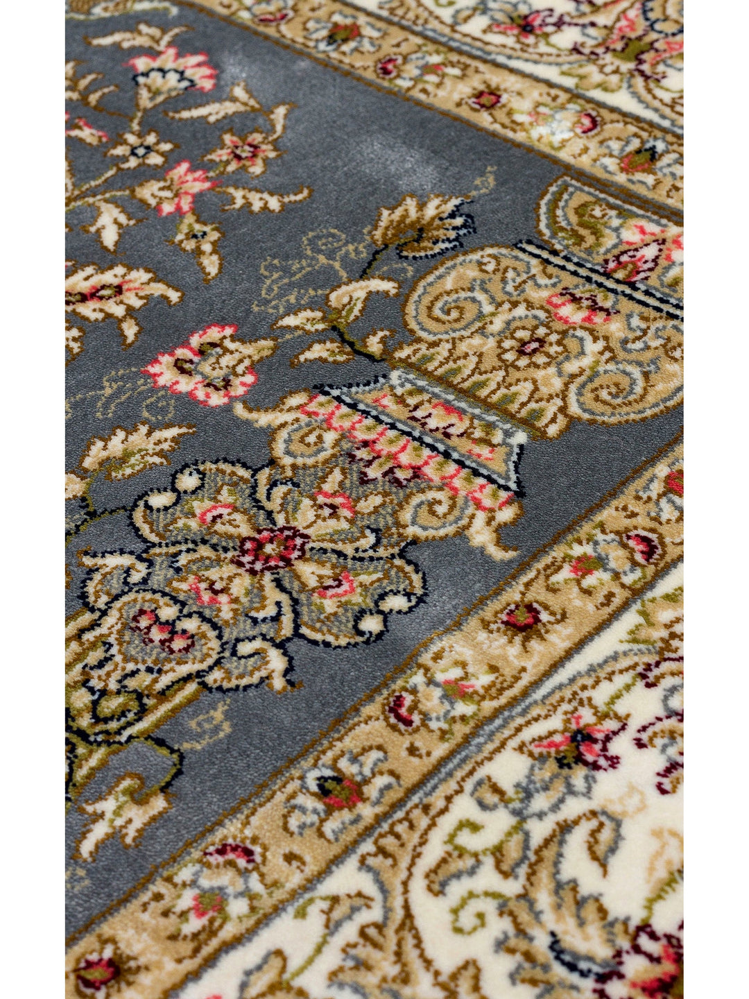 Topkapi Prayer Rug Classic Patterned High Quality Special Shiny Gift Dowry Prayer Rug 01 GREY