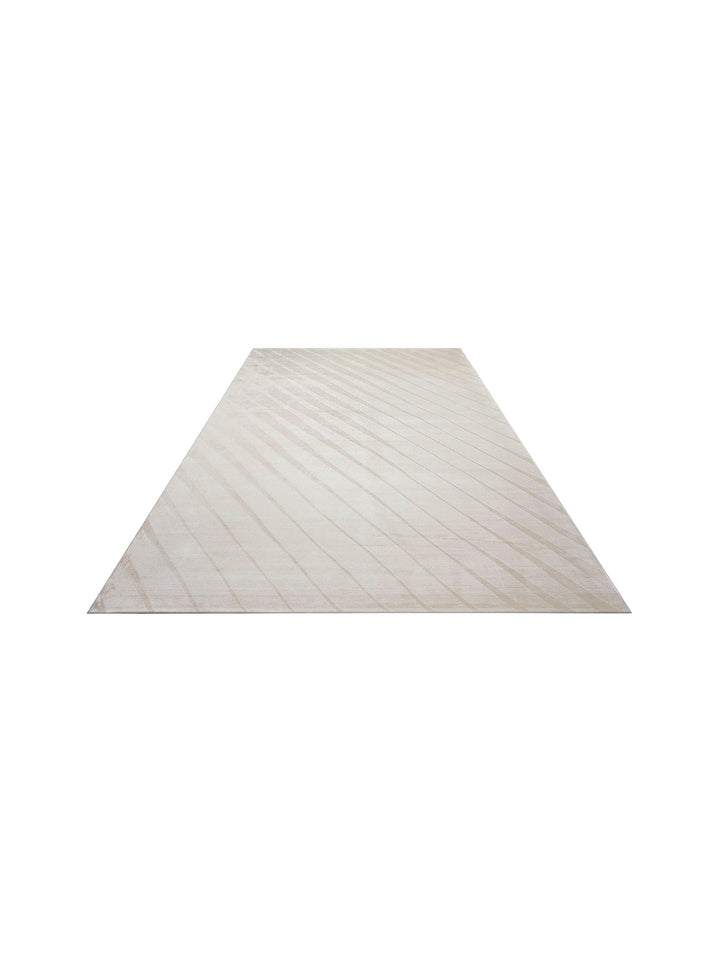 Monza Geometric Patterned High Quality Tight Woven Bright Modern Living Room Carpet 02 CREAM