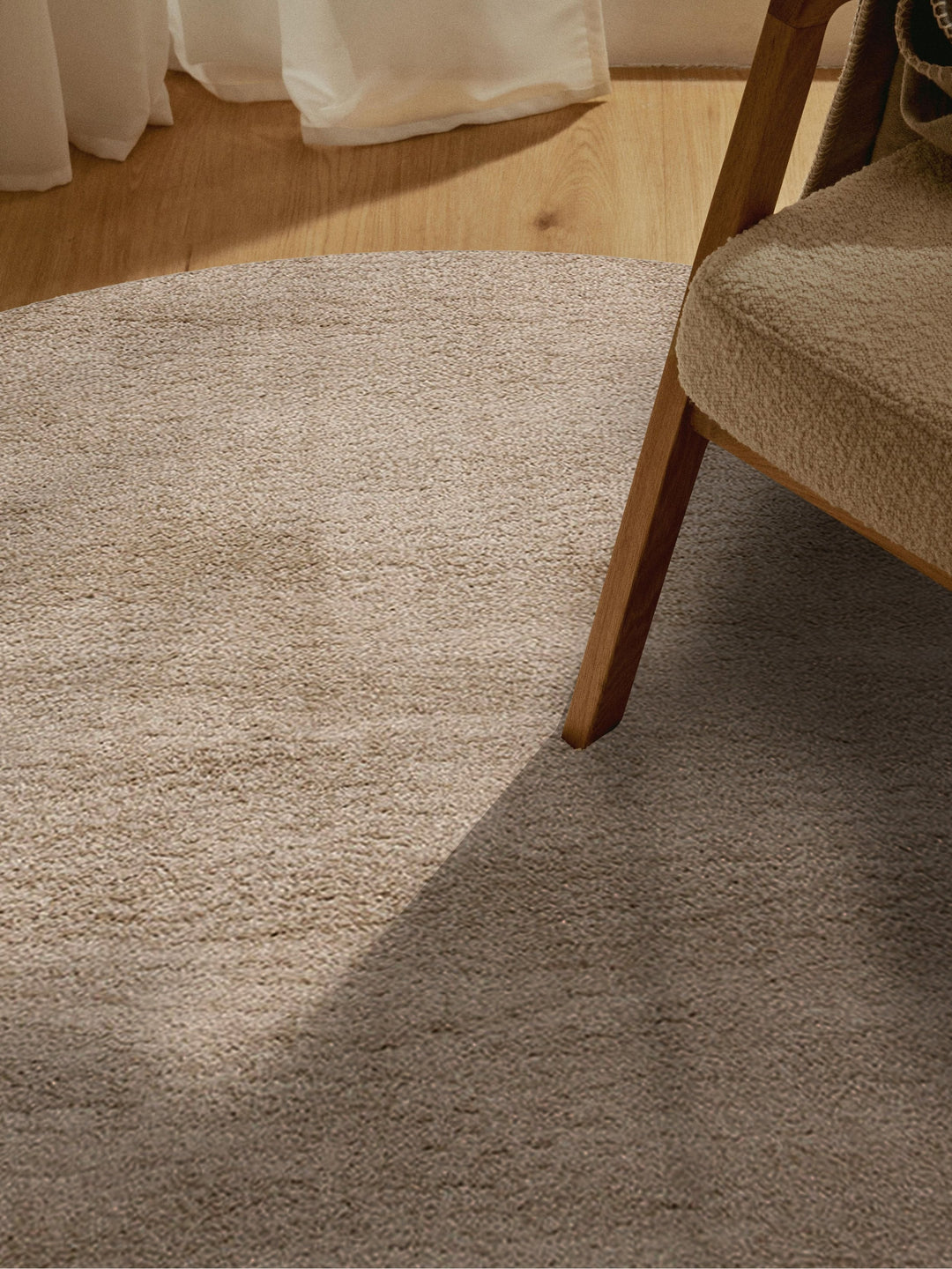 Peluche Fluff Dust-Free Soft Modern Living Room Hallway Fluffy Shaggy Carpet 1006 BEIGE Q