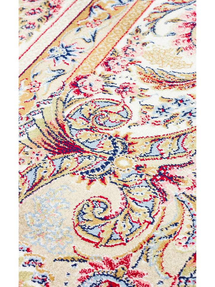 Topkapi Series High Quality Densely Woven Classic Patterned Special Shiny Living Room Carpet 01 CREAM