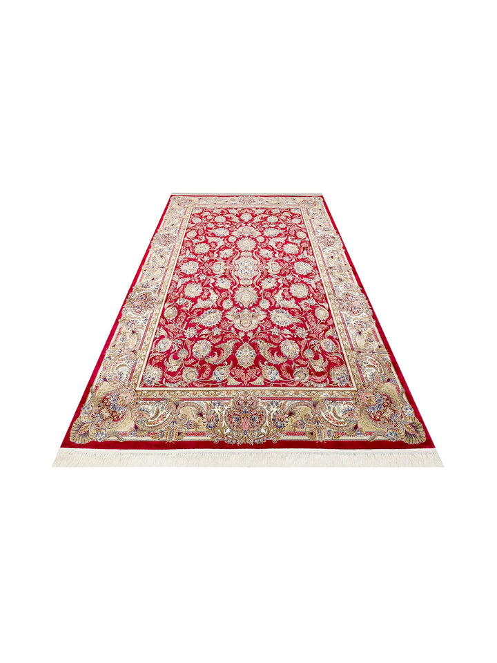 Topkapi Series High Quality Dense Woven Classic Patterned Special Shiny Living Room Carpet 01 RED