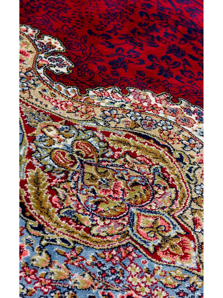 Topkapi Series High Quality Dense Woven Classic Patterned Special Shiny Living Room Carpet 02 RED