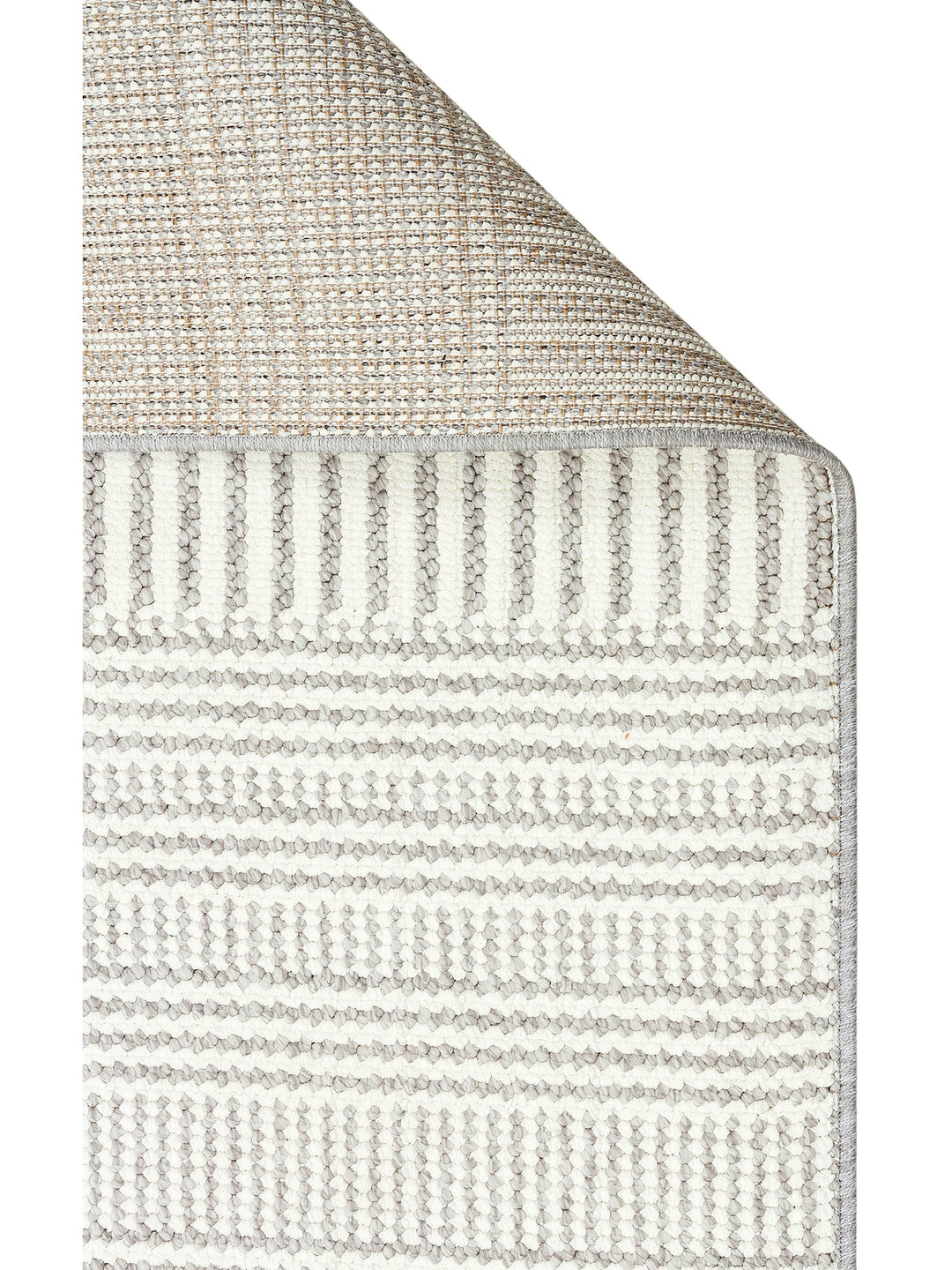 Scandinavian Series Wicker Woven Living Room Corridor Entrance Kitchen Modern Carpet 01 WHITE GREY