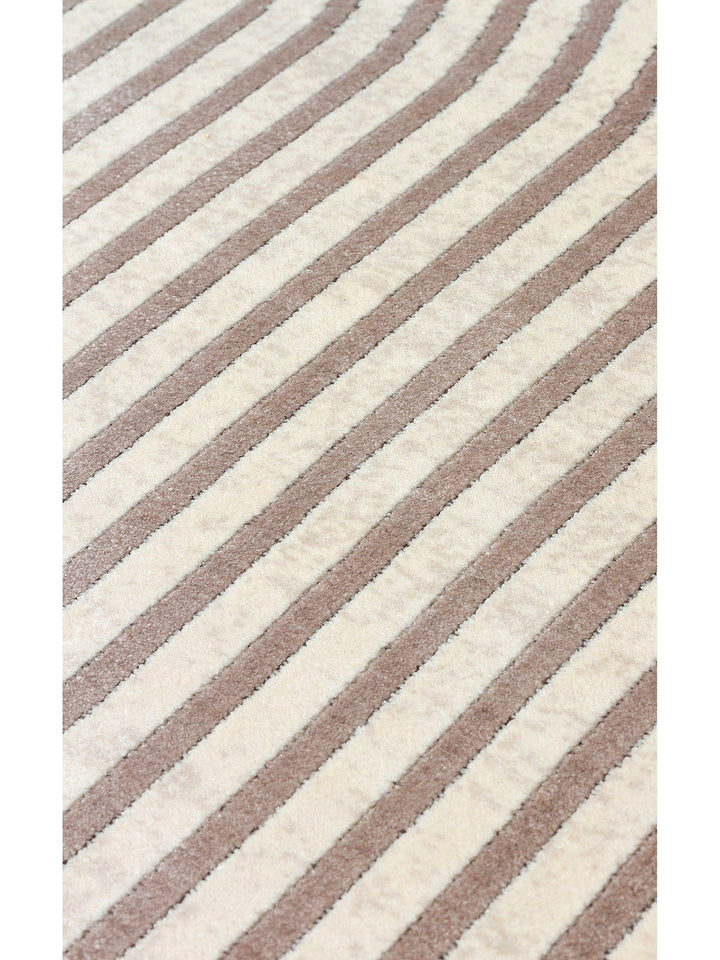 Monza Geometric Patterned High Quality Tight Woven Bright Modern Living Room Carpet 03 CREAM GREY