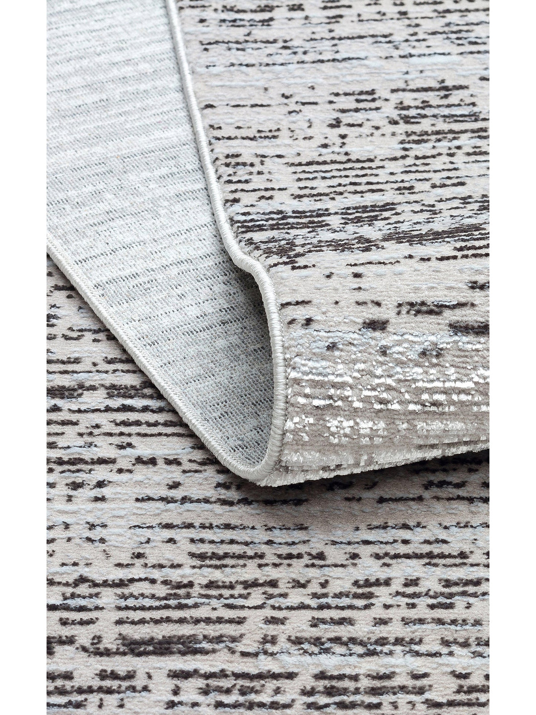 Smooth Yıkanabilir Kaymaz Parlak Oturma Odası Salon Koridor İnce Dokuma Modern Halı 101 D.GREY XW