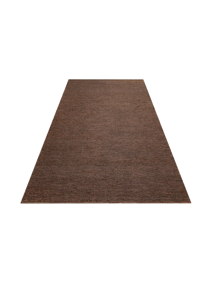 Coffee 100% Natural Hemp Living Room Hall Hallway Entrance Bedroom Knitted Carpet PLAIN BROWN