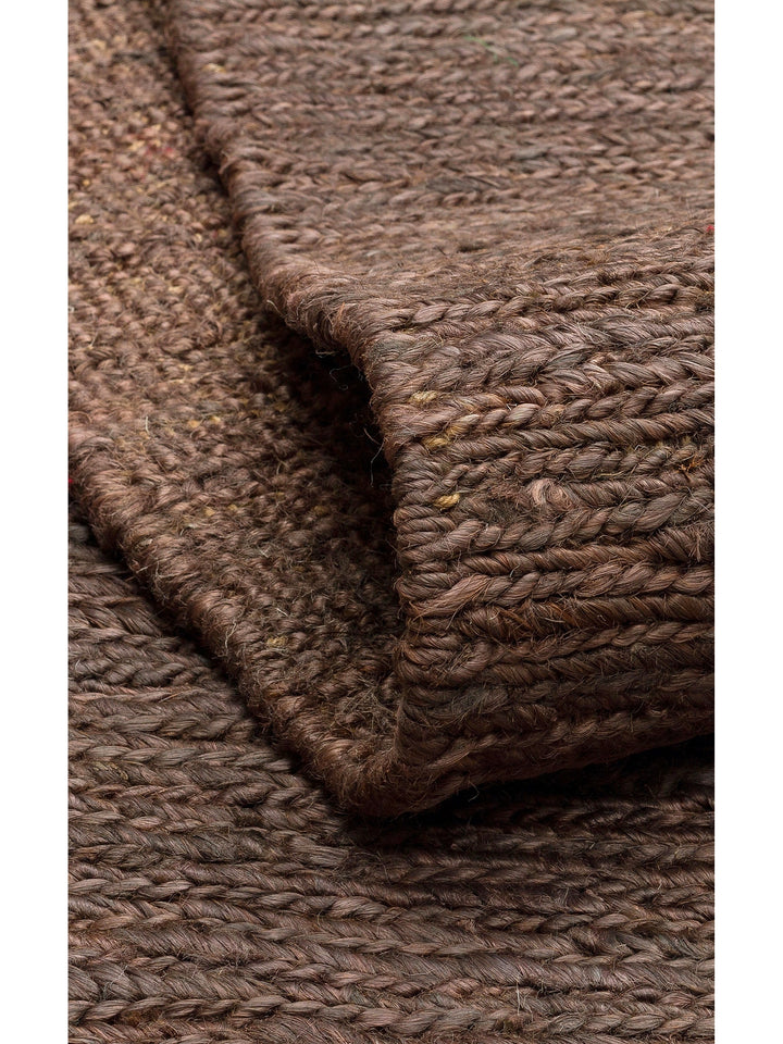 Coffee 100% Natural Hemp Living Room Hall Hallway Entrance Bedroom Knitted Carpet PLAIN BROWN