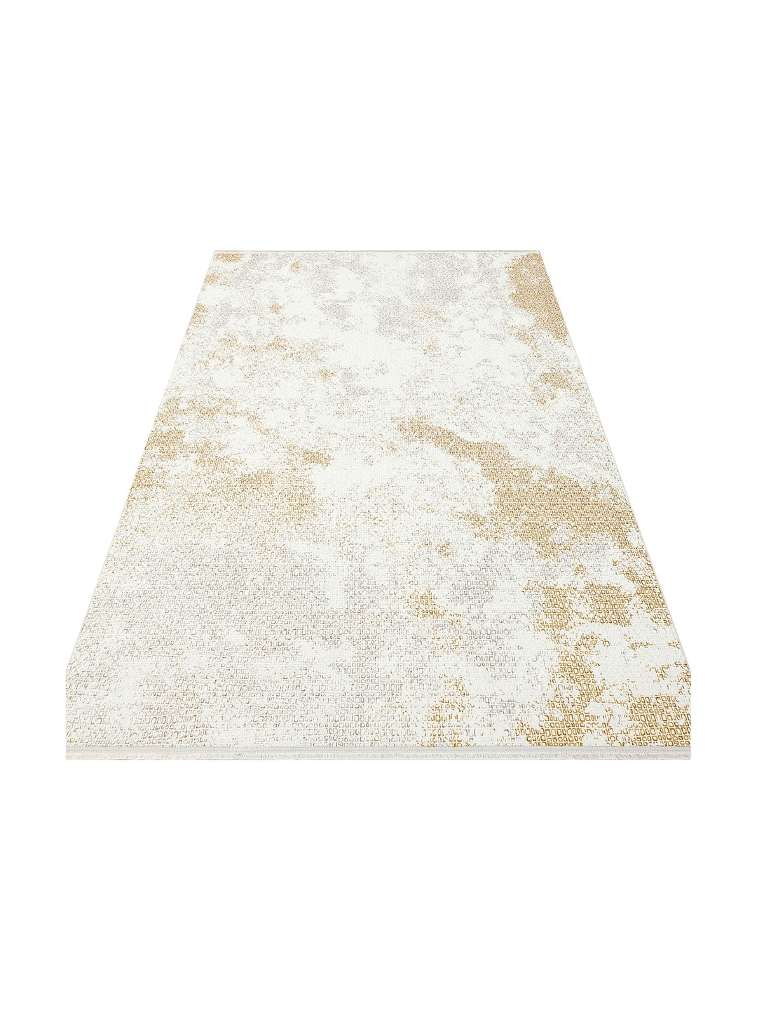 Smooth Washable Non-Slip Shiny Living Room Hall Hallway Fine Woven Modern Carpet 108 CREAM GOLD