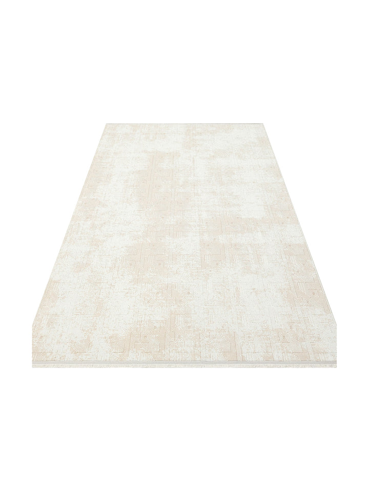 Smooth Washable Non-Slip Shiny Living Room Hallway Fine Woven Modern Carpet 109 CREAM BEIGE