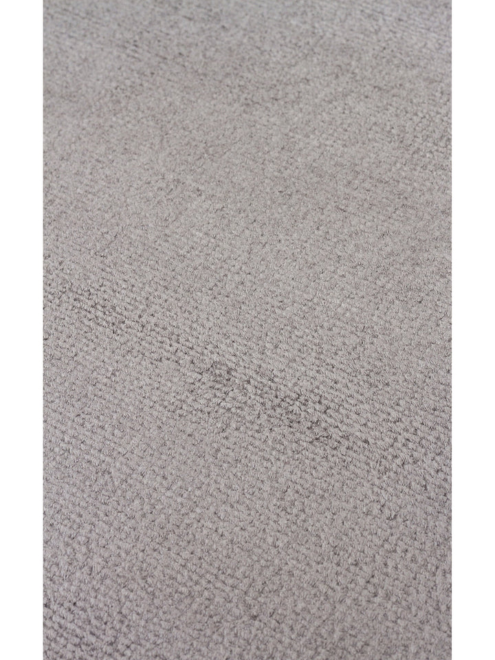 Oushak Plain 100% Natural Solid Color Viscose Uşak Carpet Produced on Special Looms by Handicraft PLNDGREY