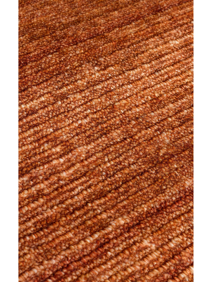 Brasilia Tensel Handmade Modern Simple Stylish Special Black Loom Carpet PLAIN TERRACOTTA