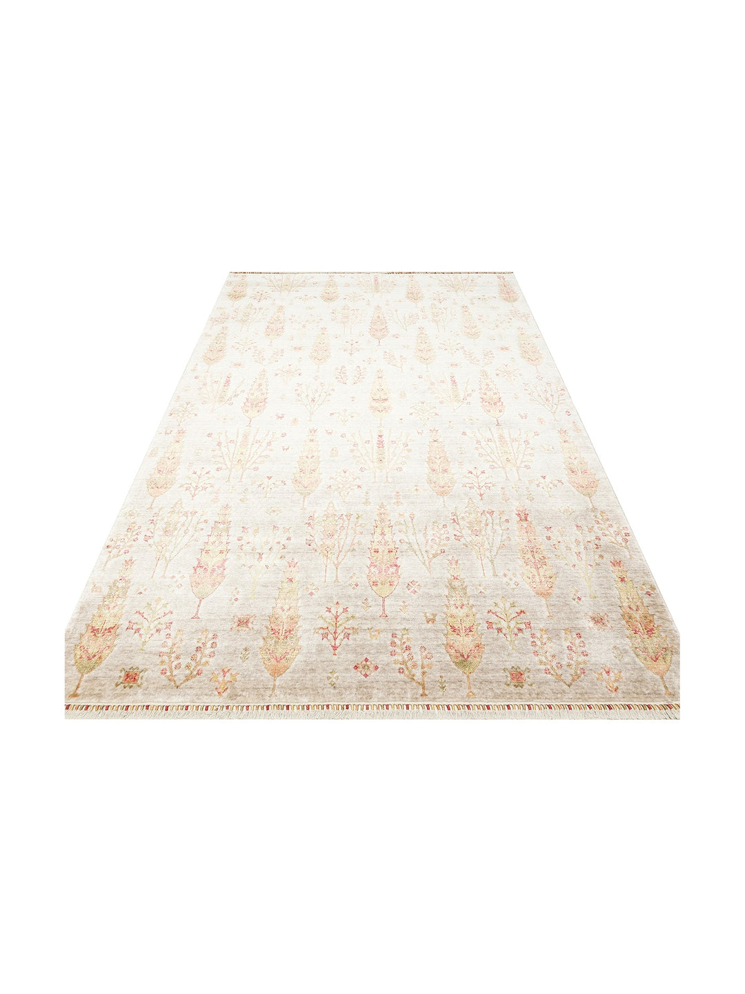 Oushak Carnaval 100% Natural Easy to Clean Handmade Tencel Modern Uşak Carpet 08 BEIG