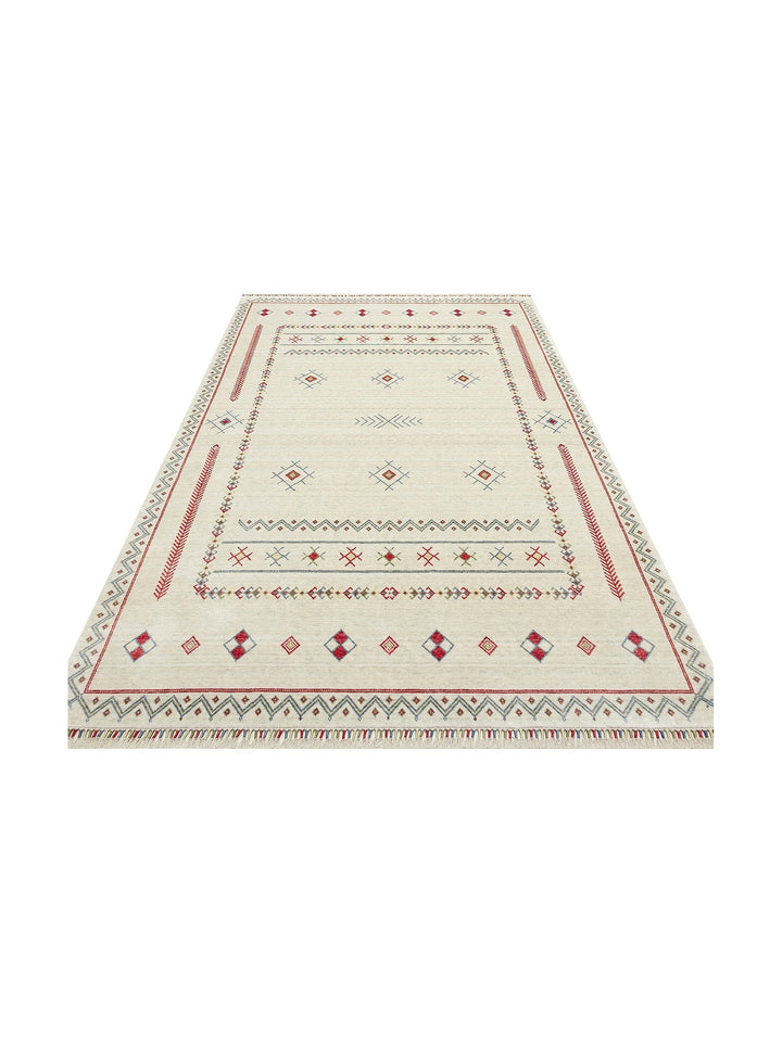 Oushak Carnaval 100% Natural Easy to Clean Handmade Tencel Modern Uşak Carpet 20 BEIG