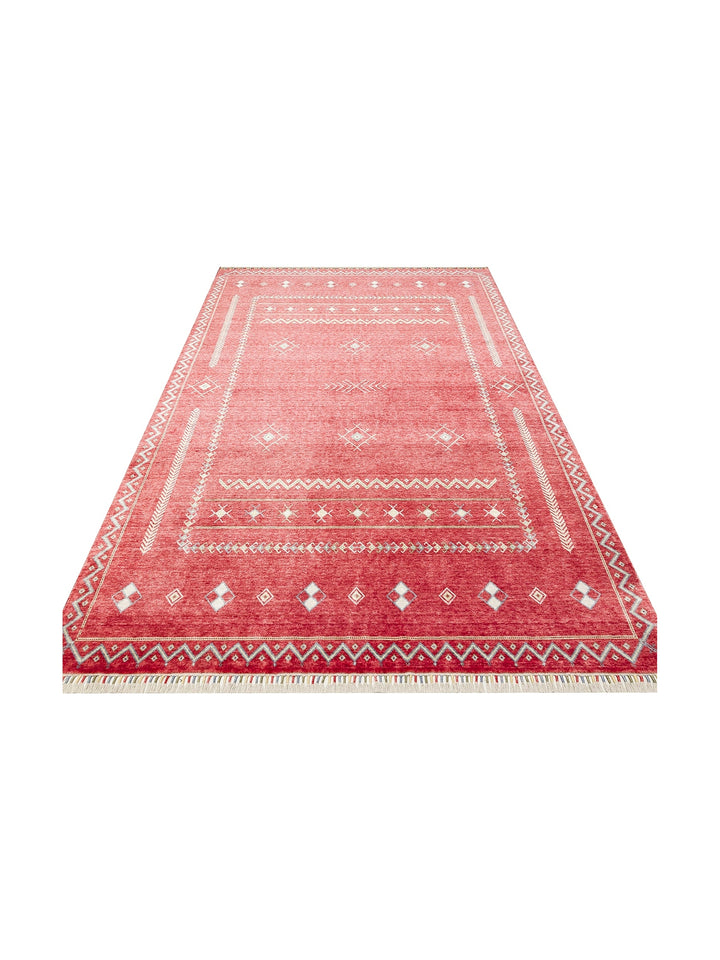 Oushak Carnaval 100% Natural Easy to Clean Handmade Tencel Modern Uşak Carpet 20 REDM