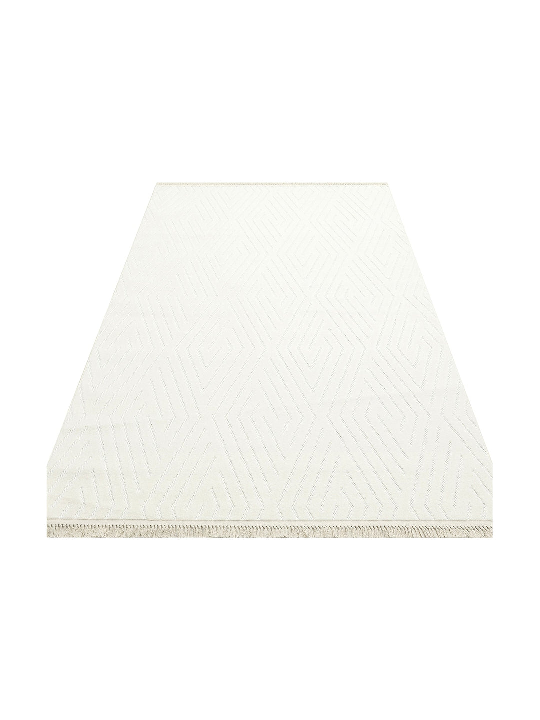 Sevilla Soft Touch Fluff Dust-Free Living Room Hall Hallway Entrance Modern Carpet 04 WHITE