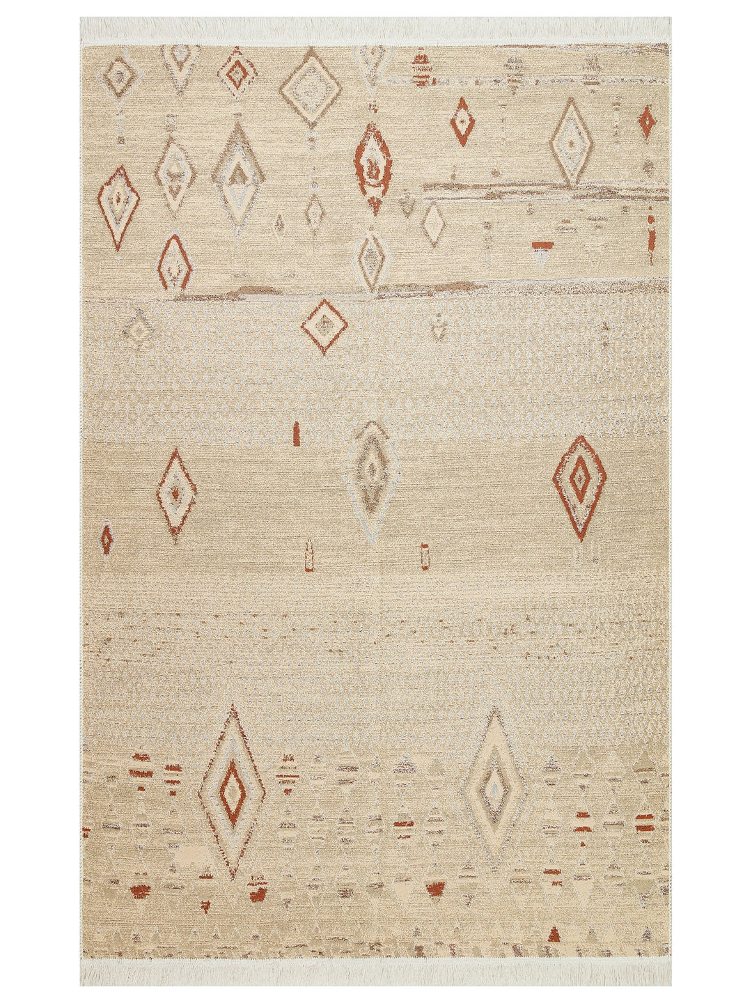 Maya 100% Natural Cotton Washable Double-Sided Living Room Kitchen Hallway Modern Rug 37 TERRA