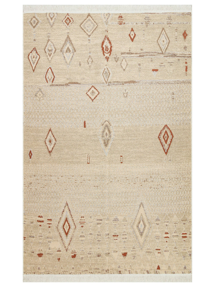 Maya 100% Natural Cotton Washable Double-Sided Living Room Kitchen Hallway Modern Rug 37 TERRA