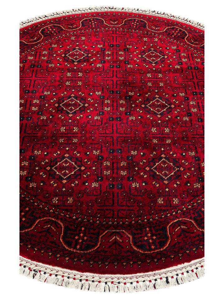 Kabul Afghan Yagcibedir Patterned Handcrafted Tensel Usak Carpet 960 RED Q