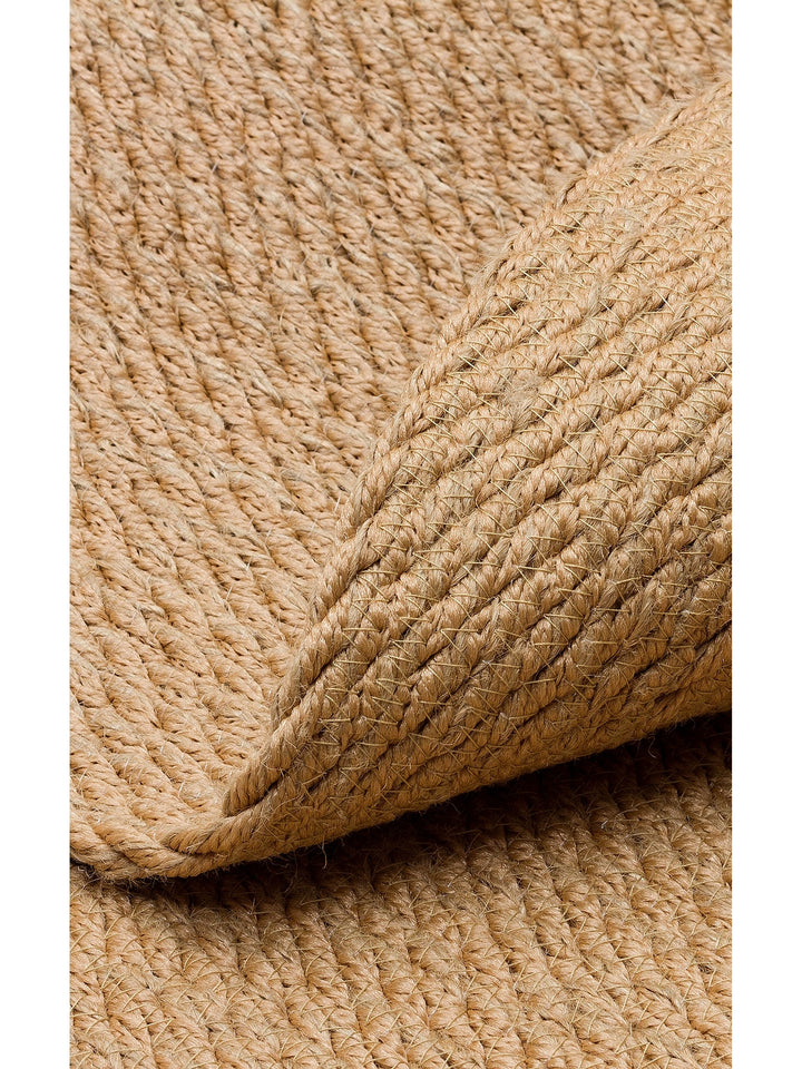 Cancun Jute Look Double Sided Living Room Hallway Kitchen Cotton Straw Knitted Carpet 02 JUT NATURAL