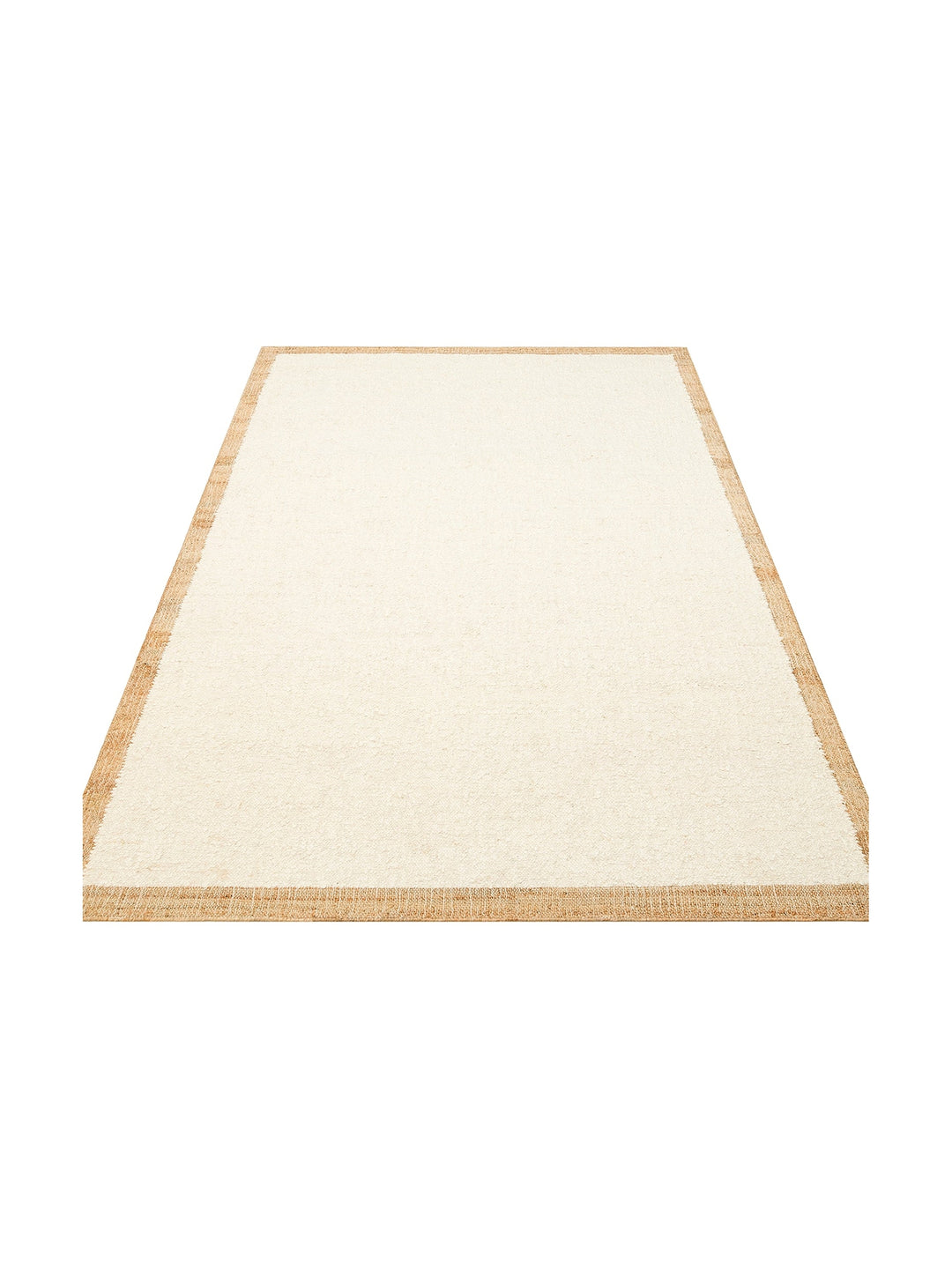 Urumchi 100% Natural Wool Jute Mix Living Room Hall Hallway Kitchen Hand Woven Carpet 01KREMNATURAL