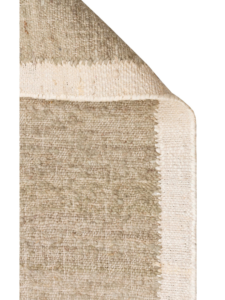 Urumchi 100% Natural Wool Jute Mix Living Room Hall Hallway Kitchen Hand Woven Carpet 01 MINT CREAM