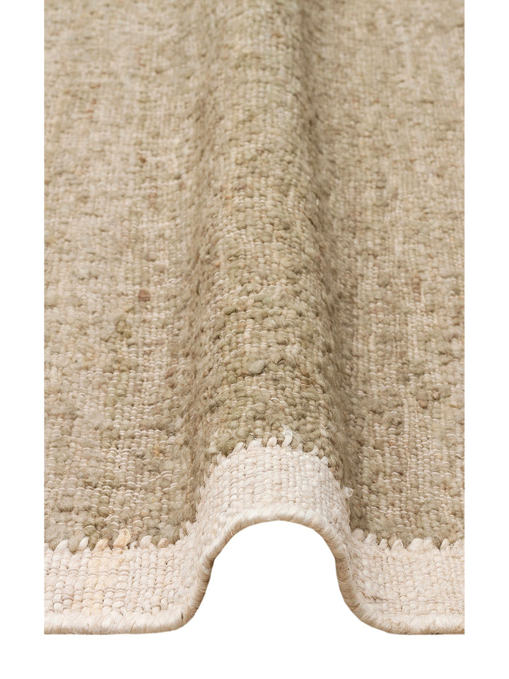 Urumchi 100% Natural Wool Jute Mix Living Room Hall Hallway Kitchen Hand Woven Carpet 01 MINT CREAM