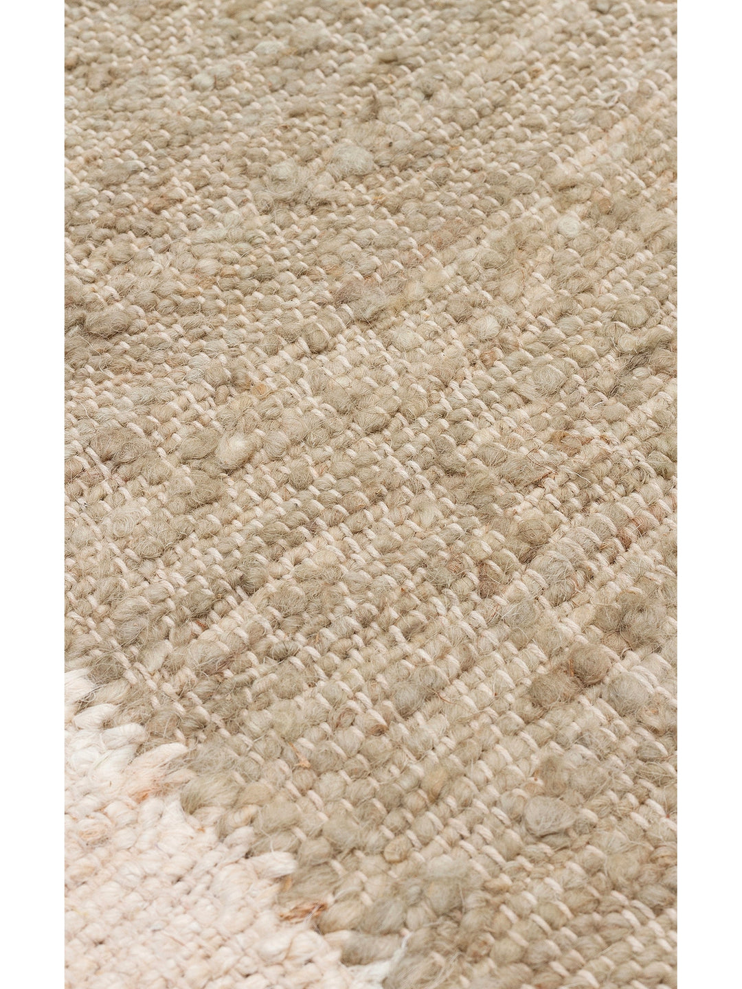 Urumchi 100% Natural Wool Jute Mix Living Room Hall Hallway Kitchen Hand Woven Carpet 01 MINT CREAM