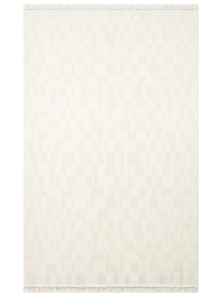 Style Fluff Dust Vezmez Soft Textured Living Room Hall Hallway Entrance Modern Carpet 02 WHITE