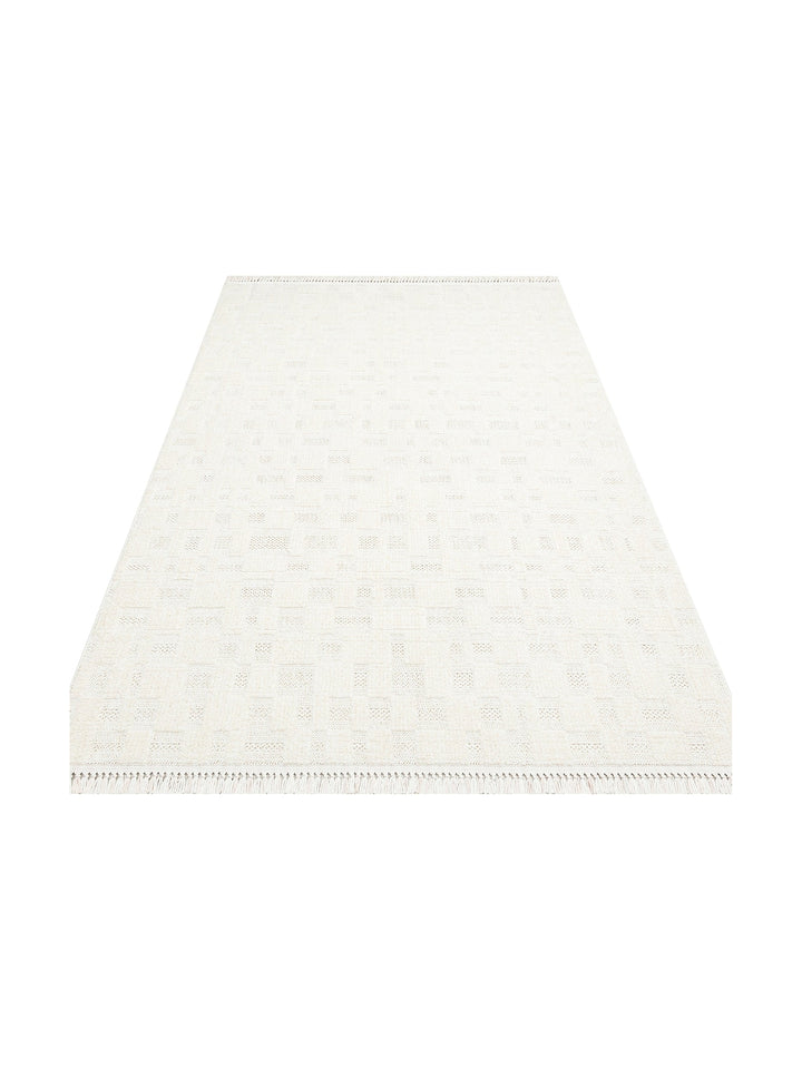 Style Fluff Dust Vezmez Soft Textured Living Room Hall Hallway Entrance Modern Carpet 02 WHITE