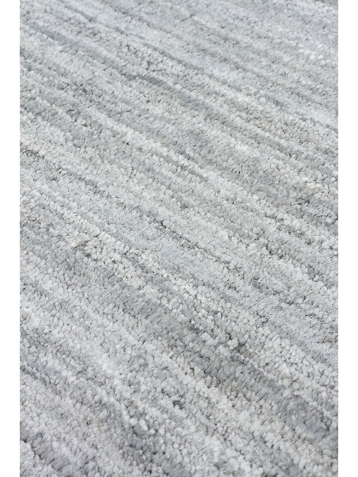 Amore Serisi %100 Naturel Muz İpeği Viskon ve Yün Karışımı Salon Oturma Odası El Dokuma Halı GREY - Carpetdocia