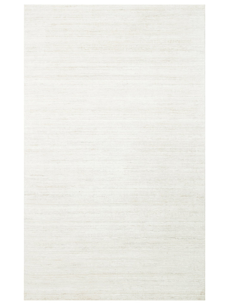 Amore Series 100% Natural Banana Silk Viscose and Wool Blend Living Room Hand Woven Carpet IVORY