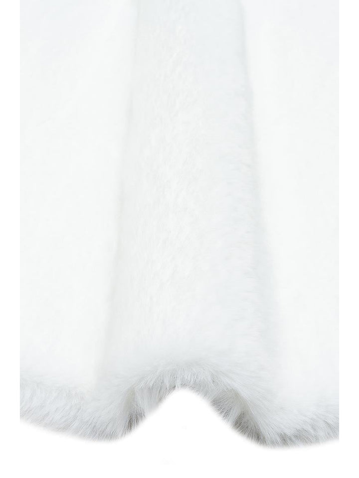Bunny New Yumuşak Dokulu Uzun Tüylü Yıkanabilir Tavşan Postu WHITE DOUBLE N - Carpetdocia