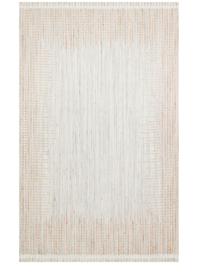 Comfy Modern Desenli Oturma Odası Koridor Antre Yatak Odası Örgü Dokuma Halı 01 GREY BEIGE
