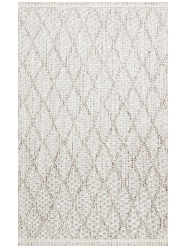 Comfy Modern Desenli Oturma Odası Koridor Antre Yatak Odası Örgü Dokuma Halı 04 GREY